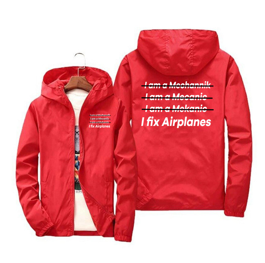 I Fix Airplanes Designed Windbreaker Jackets