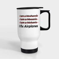 Thumbnail for I Fix Airplanes Designed Travel Mugs (With Holder)