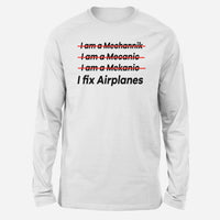 Thumbnail for I Fix Airplanes Designed Long-Sleeve T-Shirts