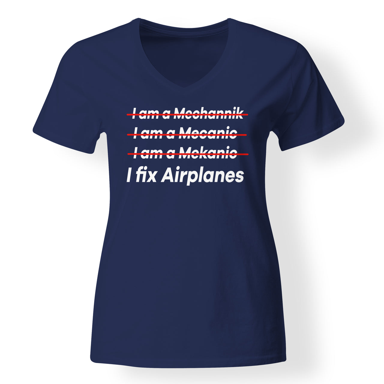 I Fix Airplanes Designed V-Neck T-Shirts