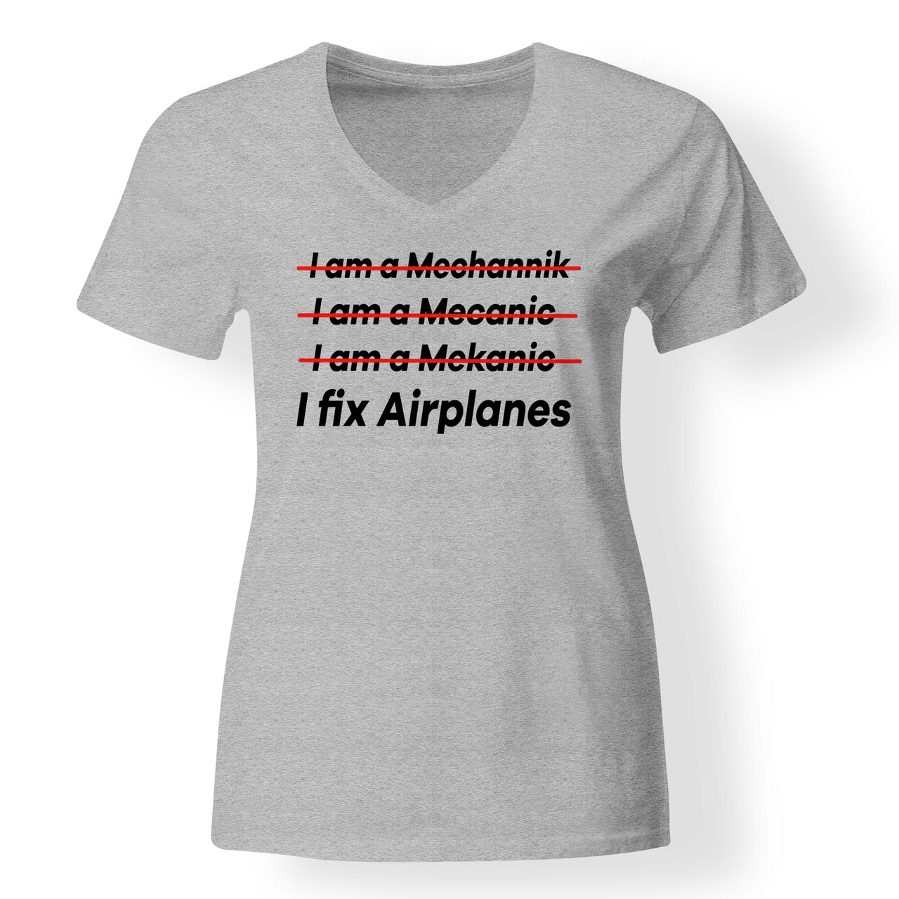I Fix Airplanes Designed V-Neck T-Shirts