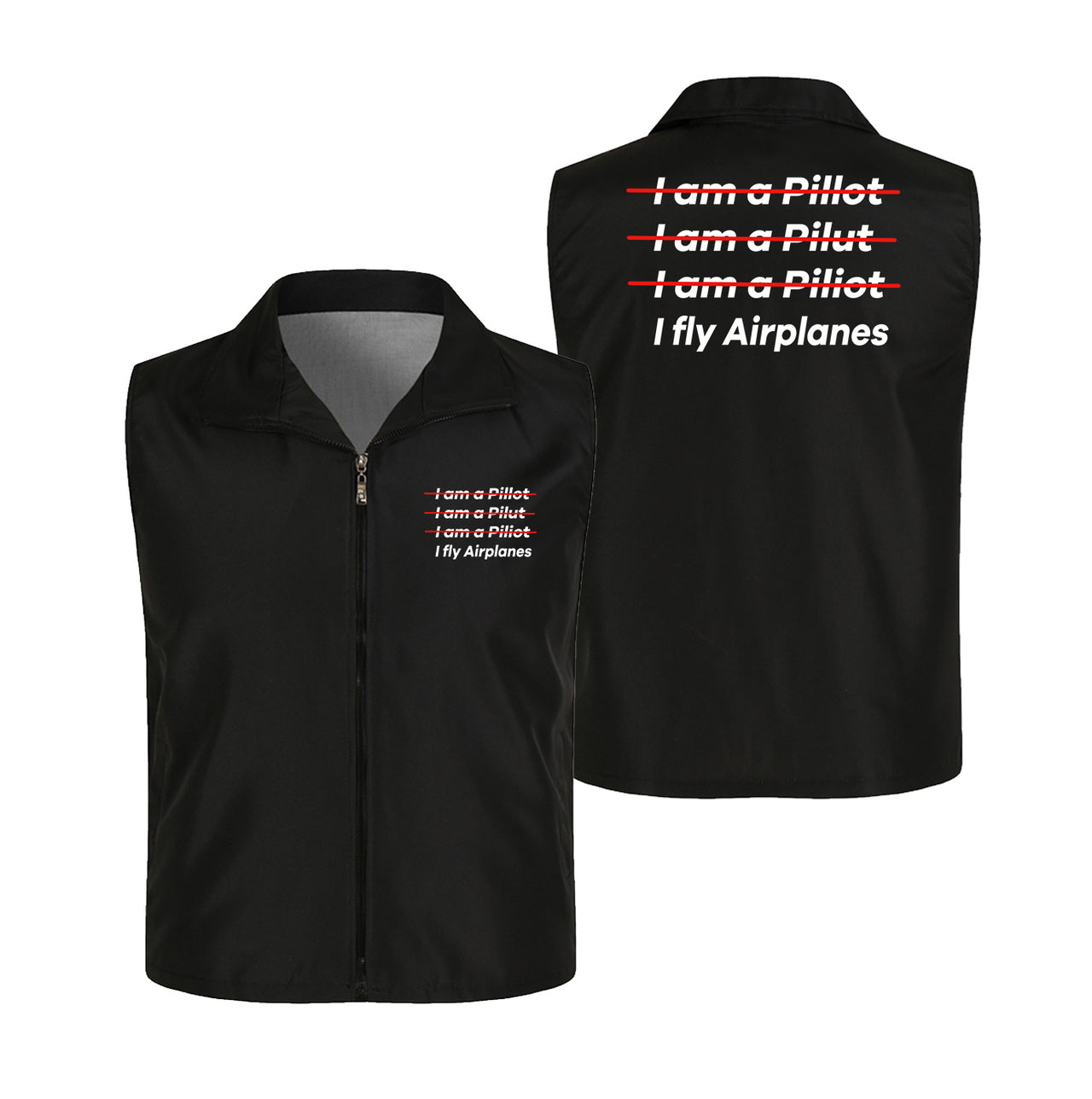 I Fly Airplanes Designed Thin Style Vests