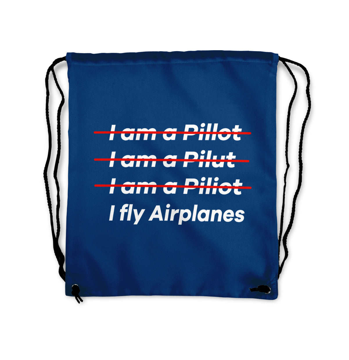I Fly Airplanes Designed Drawstring Bags