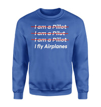 Thumbnail for I Fly Airplanes Designed Sweatshirts