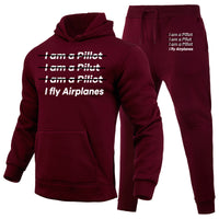 Thumbnail for I Fly Airplanes Designed Hoodies & Sweatpants Set