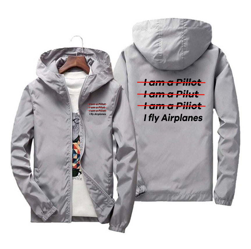 I Fly Airplanes Designed Windbreaker Jackets