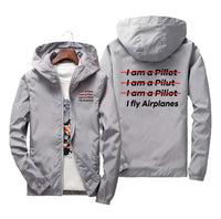 Thumbnail for I Fly Airplanes Designed Windbreaker Jackets