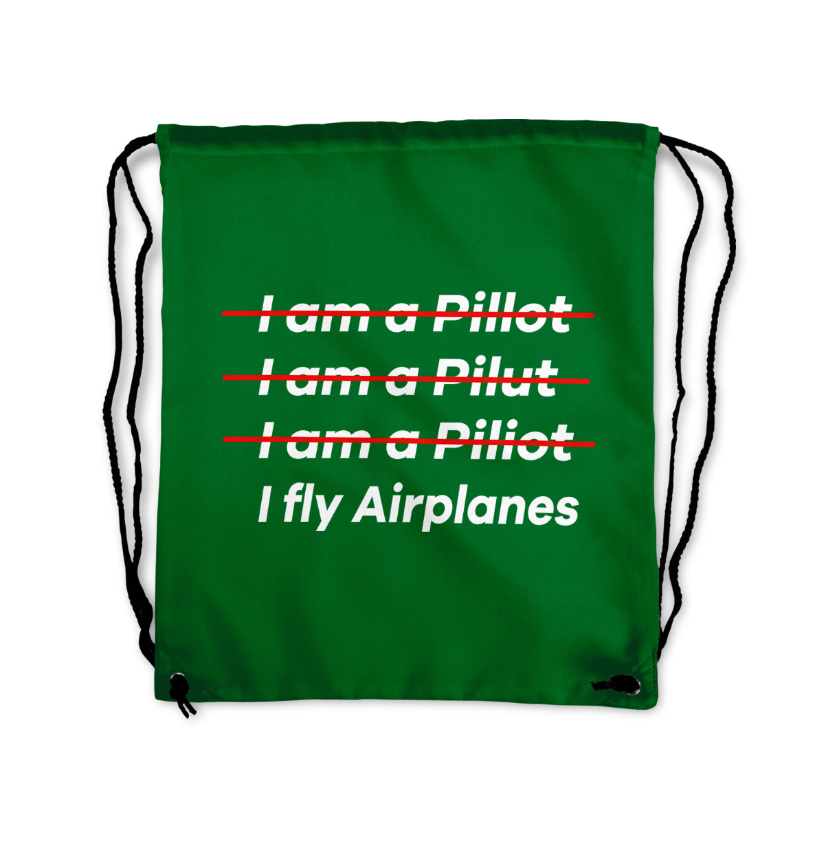 I Fly Airplanes Designed Drawstring Bags