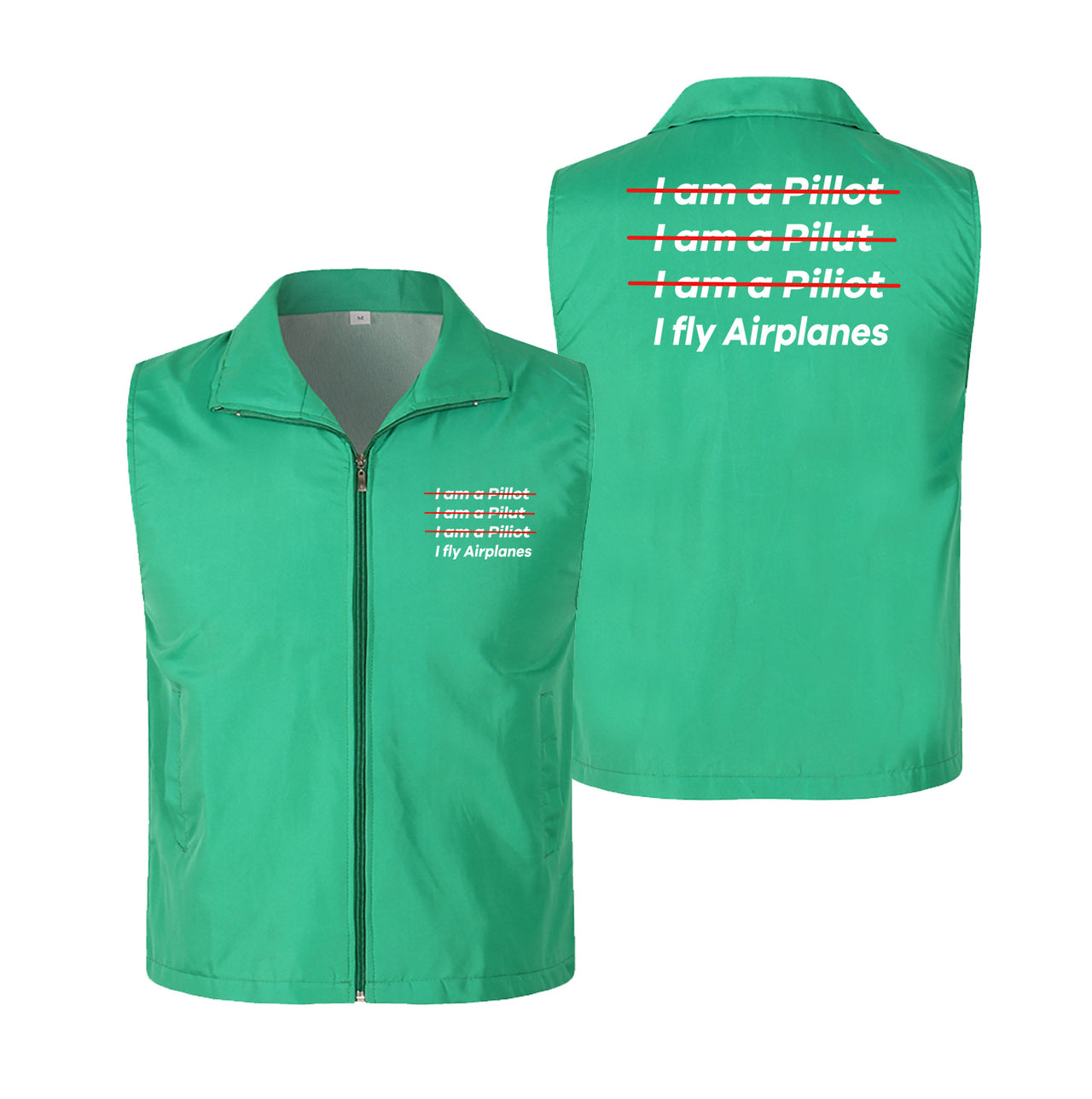 I Fly Airplanes Designed Thin Style Vests