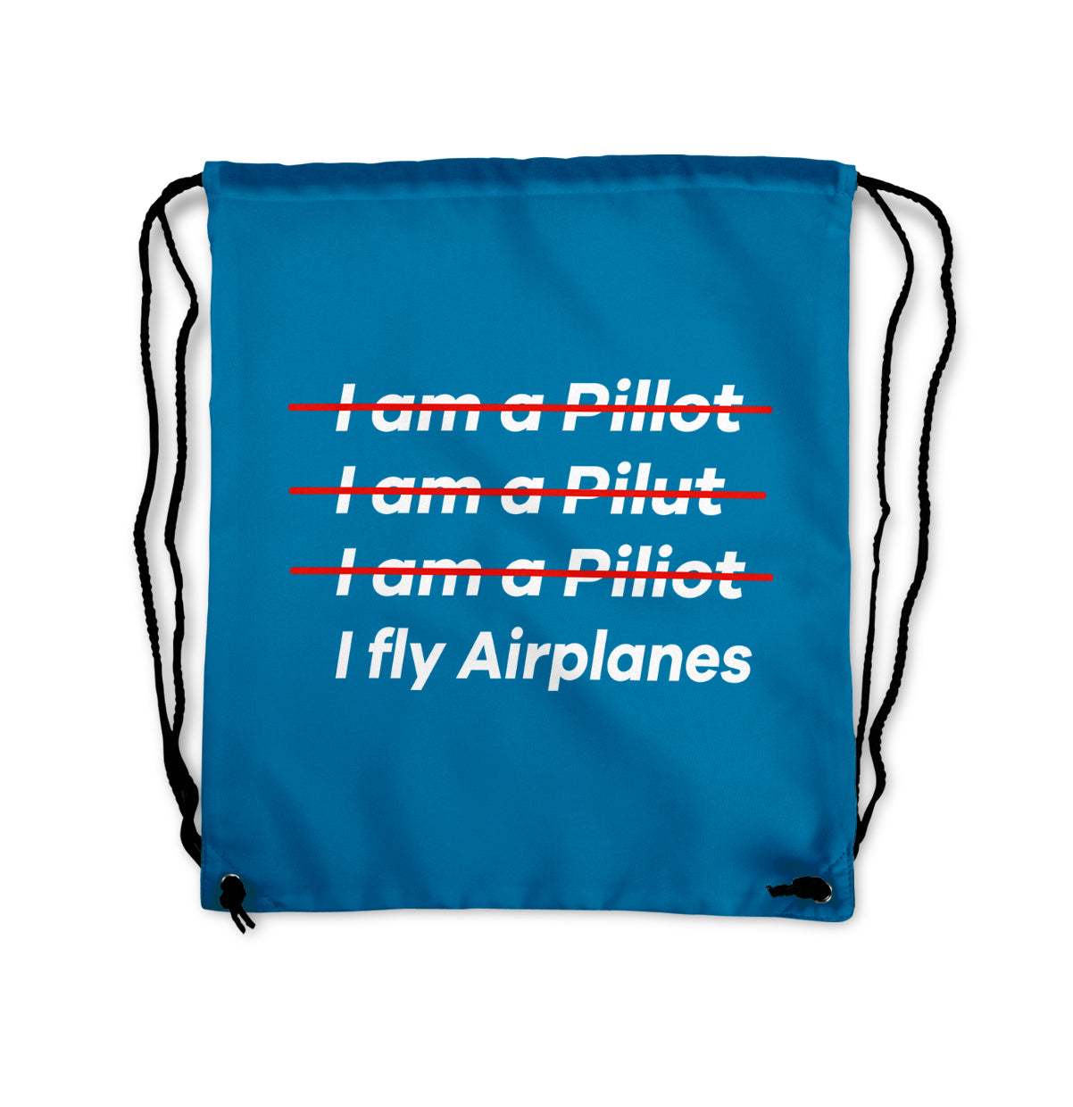 I Fly Airplanes Designed Drawstring Bags