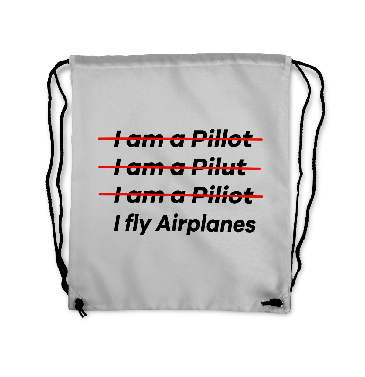 I Fly Airplanes Designed Drawstring Bags