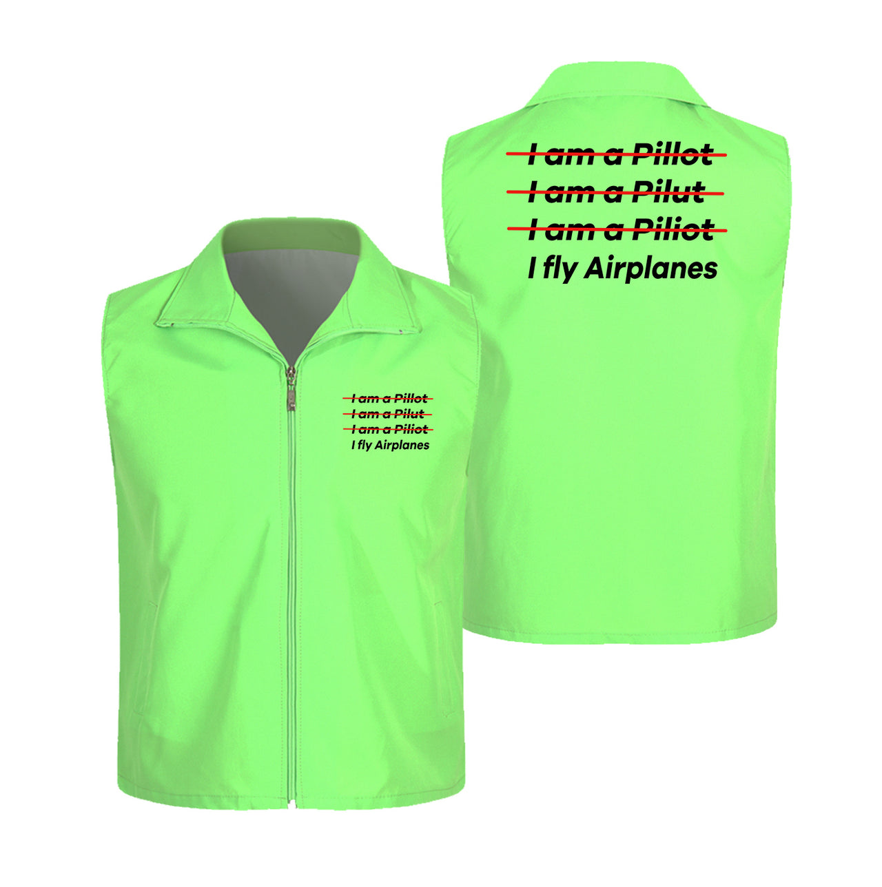 I Fly Airplanes Designed Thin Style Vests