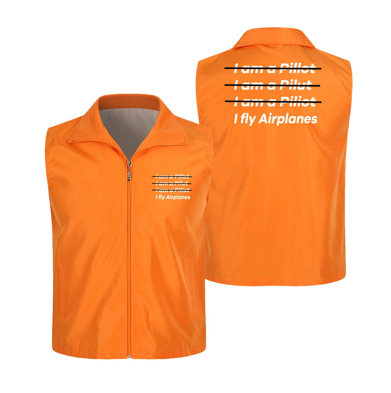 I Fly Airplanes Designed Thin Style Vests