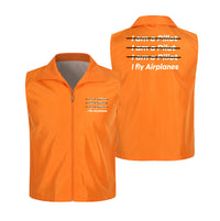 Thumbnail for I Fly Airplanes Designed Thin Style Vests