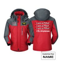 Thumbnail for I Fly Airplanes Designed Thick Winter Jackets