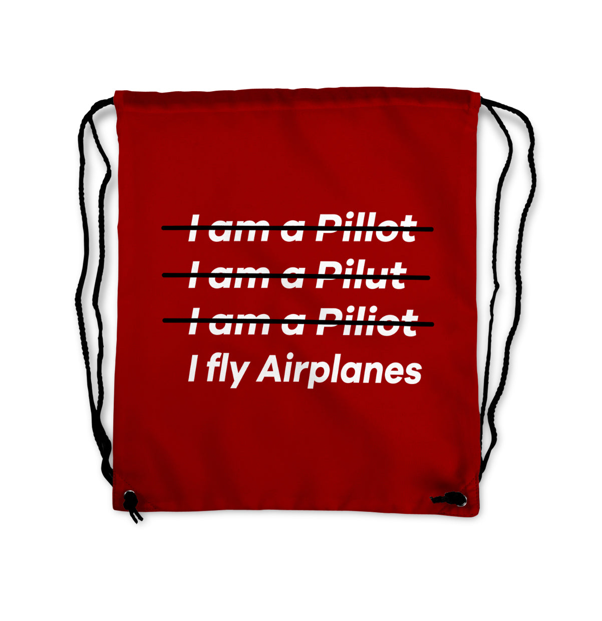 I Fly Airplanes Designed Drawstring Bags