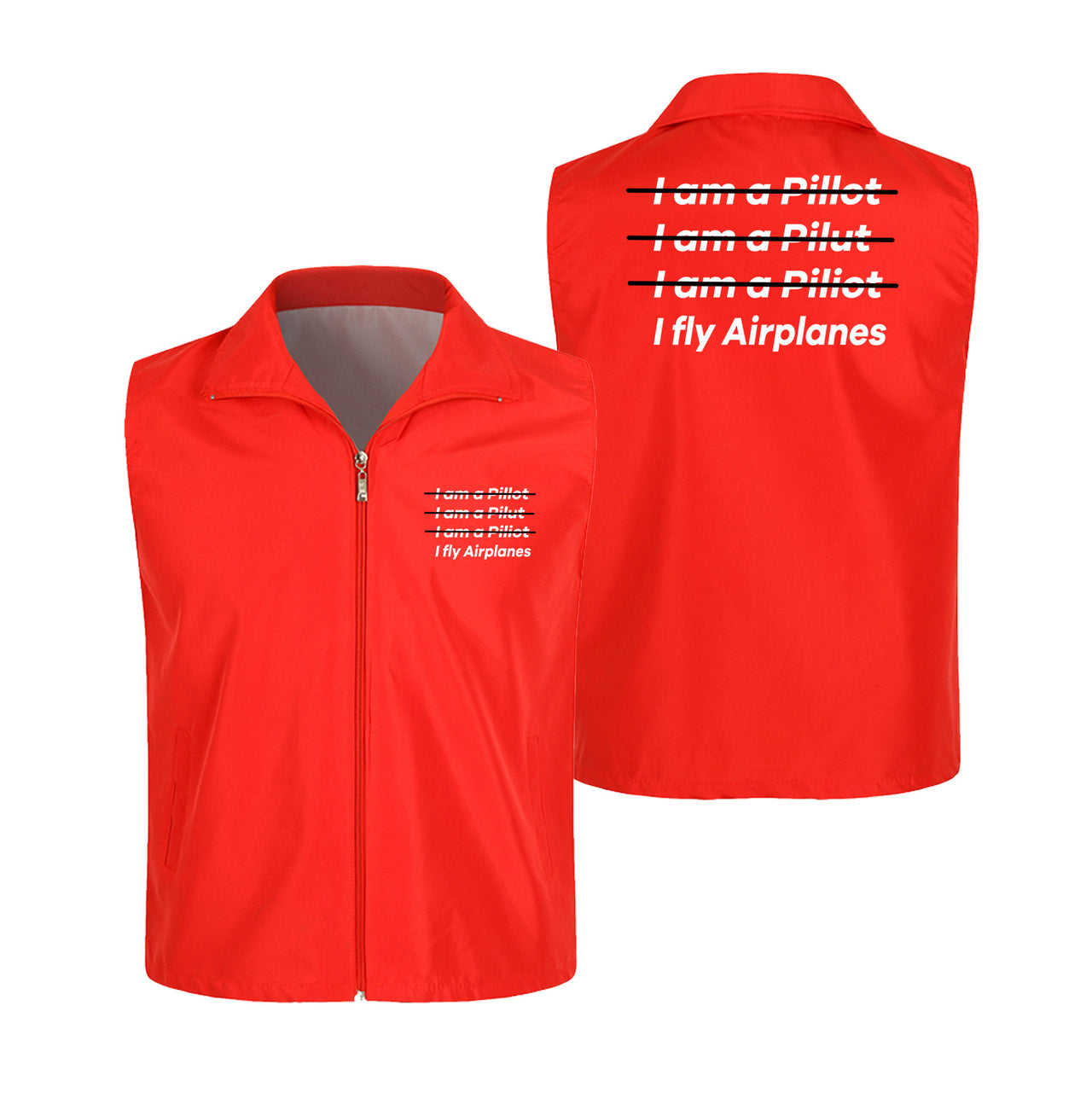 I Fly Airplanes Designed Thin Style Vests