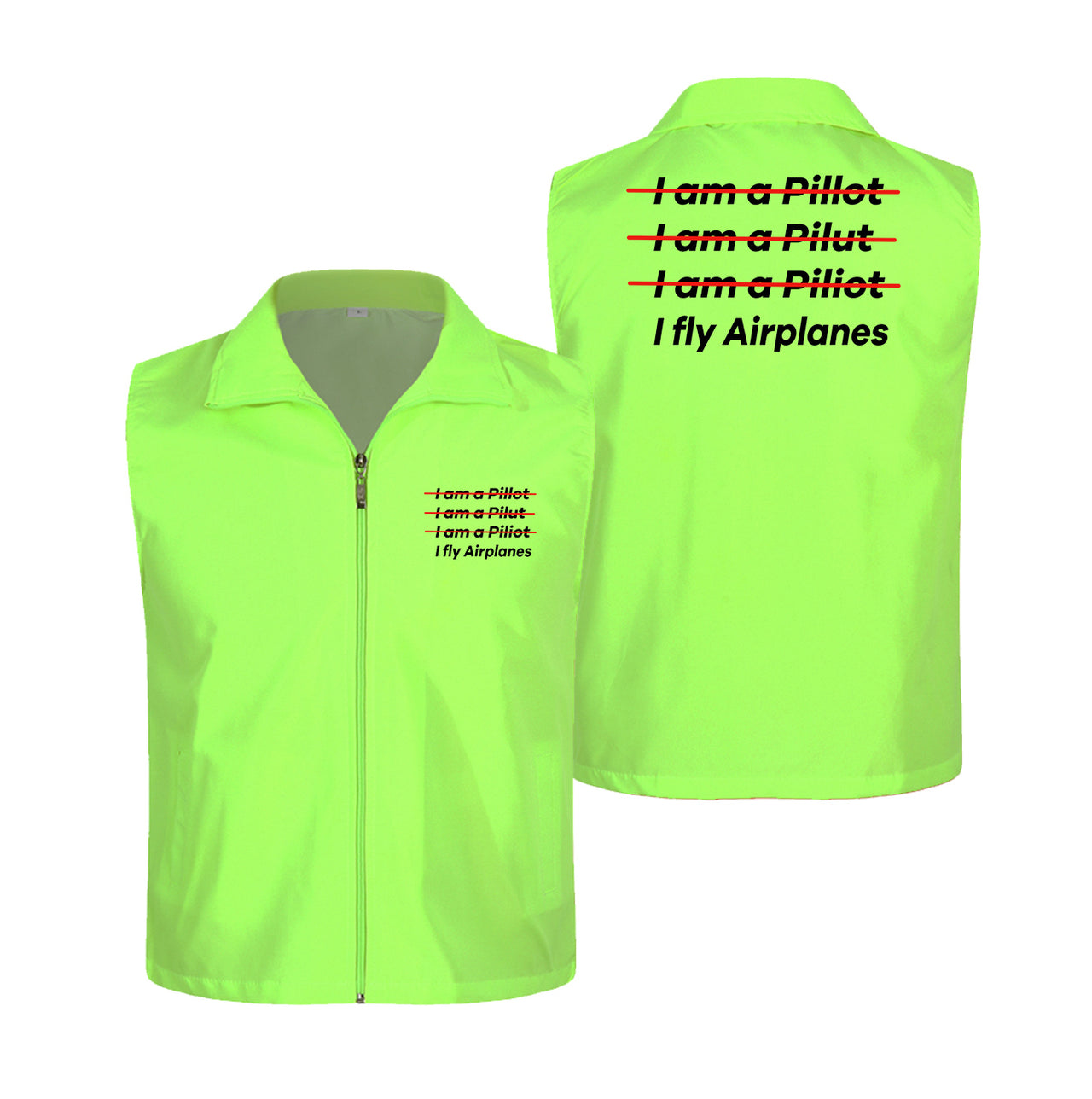 I Fly Airplanes Designed Thin Style Vests