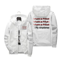 Thumbnail for I Fly Airplanes Designed Windbreaker Jackets