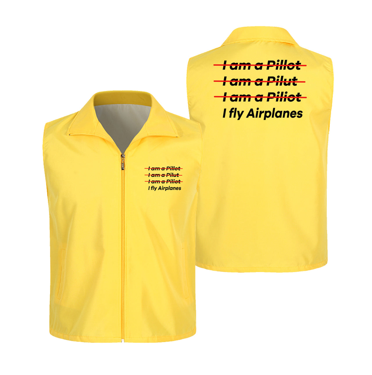I Fly Airplanes Designed Thin Style Vests