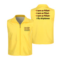 Thumbnail for I Fly Airplanes Designed Thin Style Vests