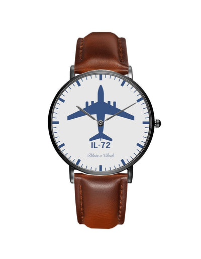 ILyushin IL-72 aviation-themed slim watch, polished stainless steel.