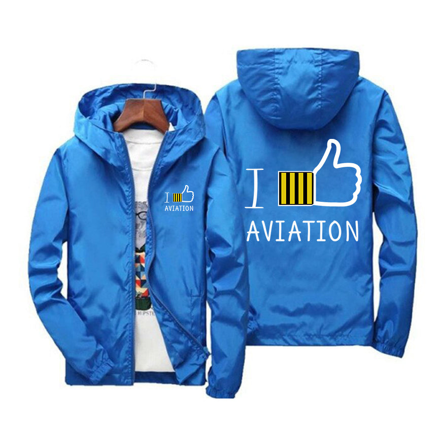I Like Aviation Designed Windbreaker Jackets
