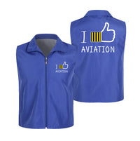 Thumbnail for I Like Aviation Designed Thin Style Vests