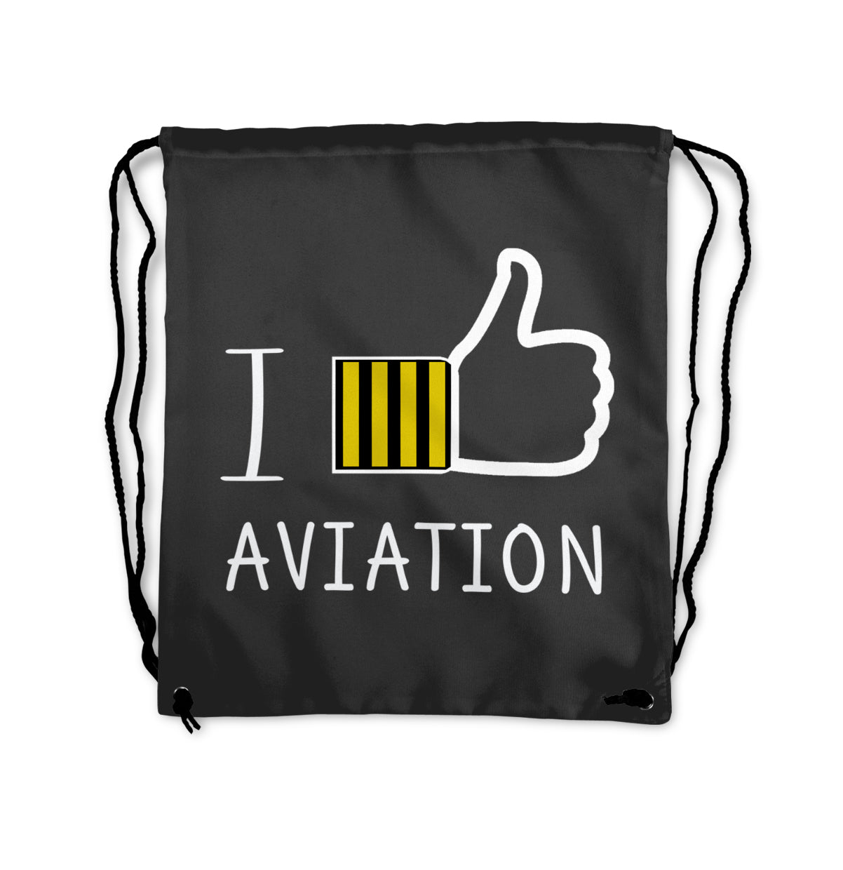 I Like Aviation Designed Drawstring Bags