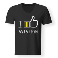 Thumbnail for I Like Aviation Designed V-Neck T-Shirts