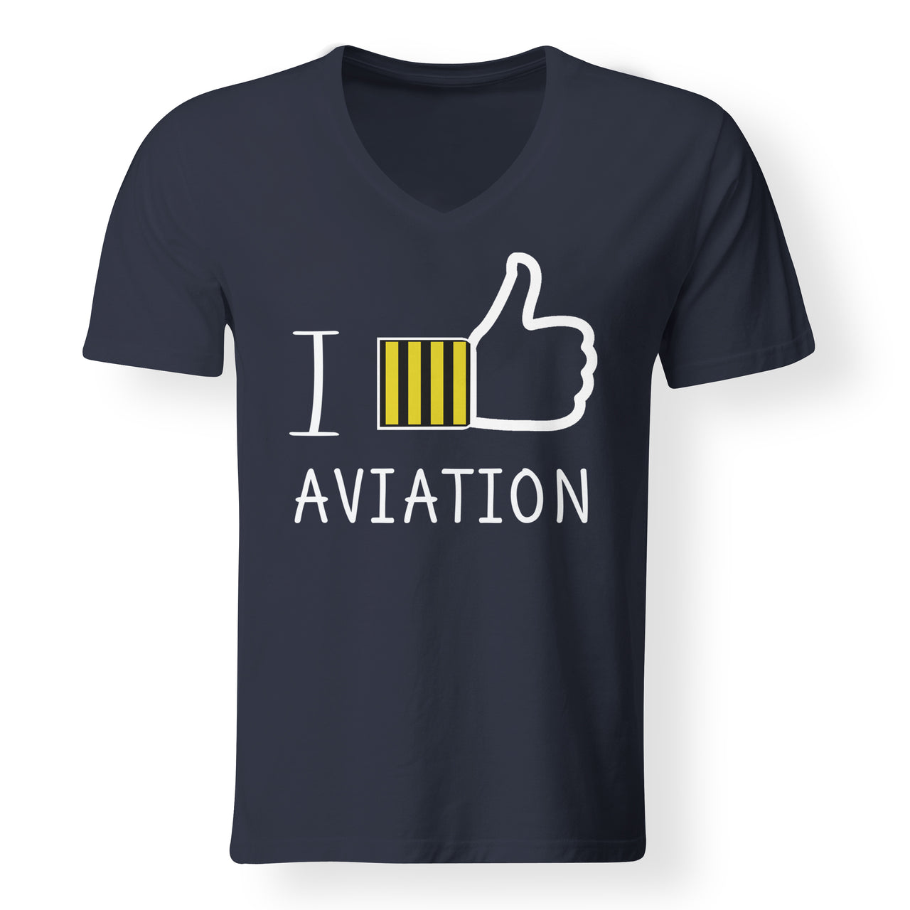 I Like Aviation Designed V-Neck T-Shirts