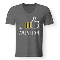Thumbnail for I Like Aviation Designed V-Neck T-Shirts