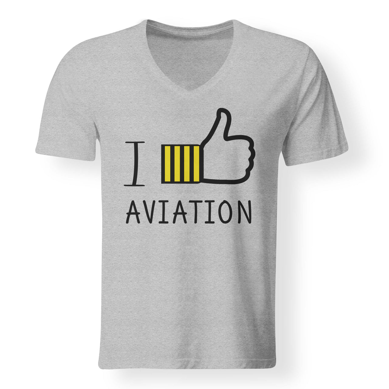 I Like Aviation Designed V-Neck T-Shirts