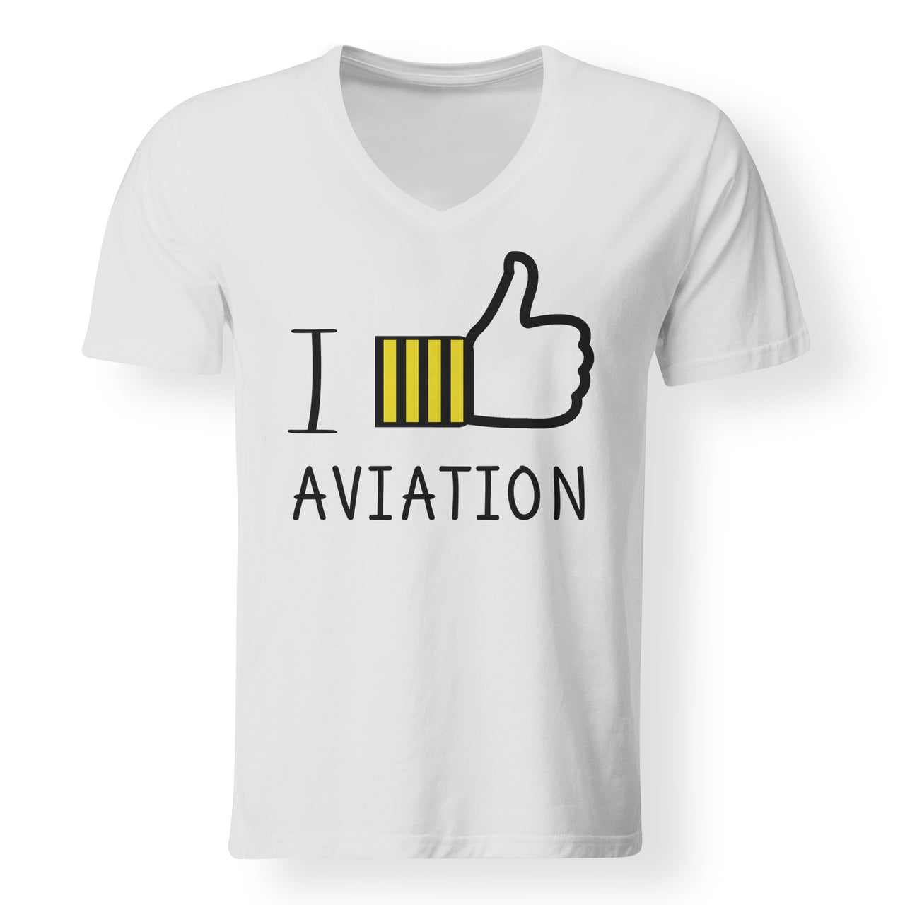 I Like Aviation Designed V-Neck T-Shirts