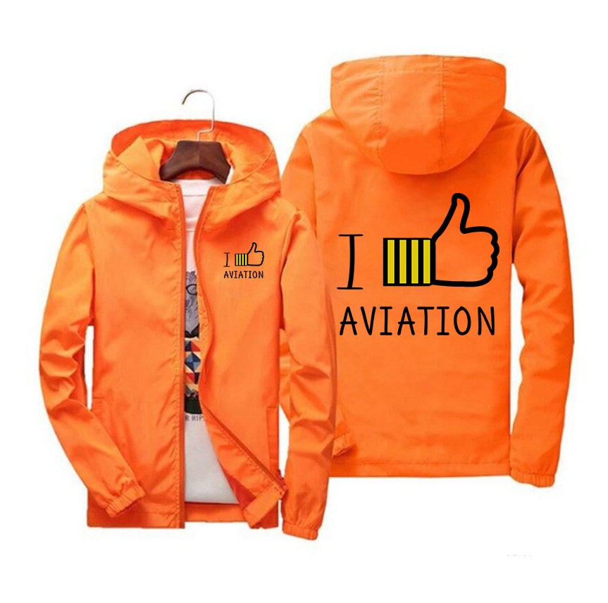 I Like Aviation Designed Windbreaker Jackets