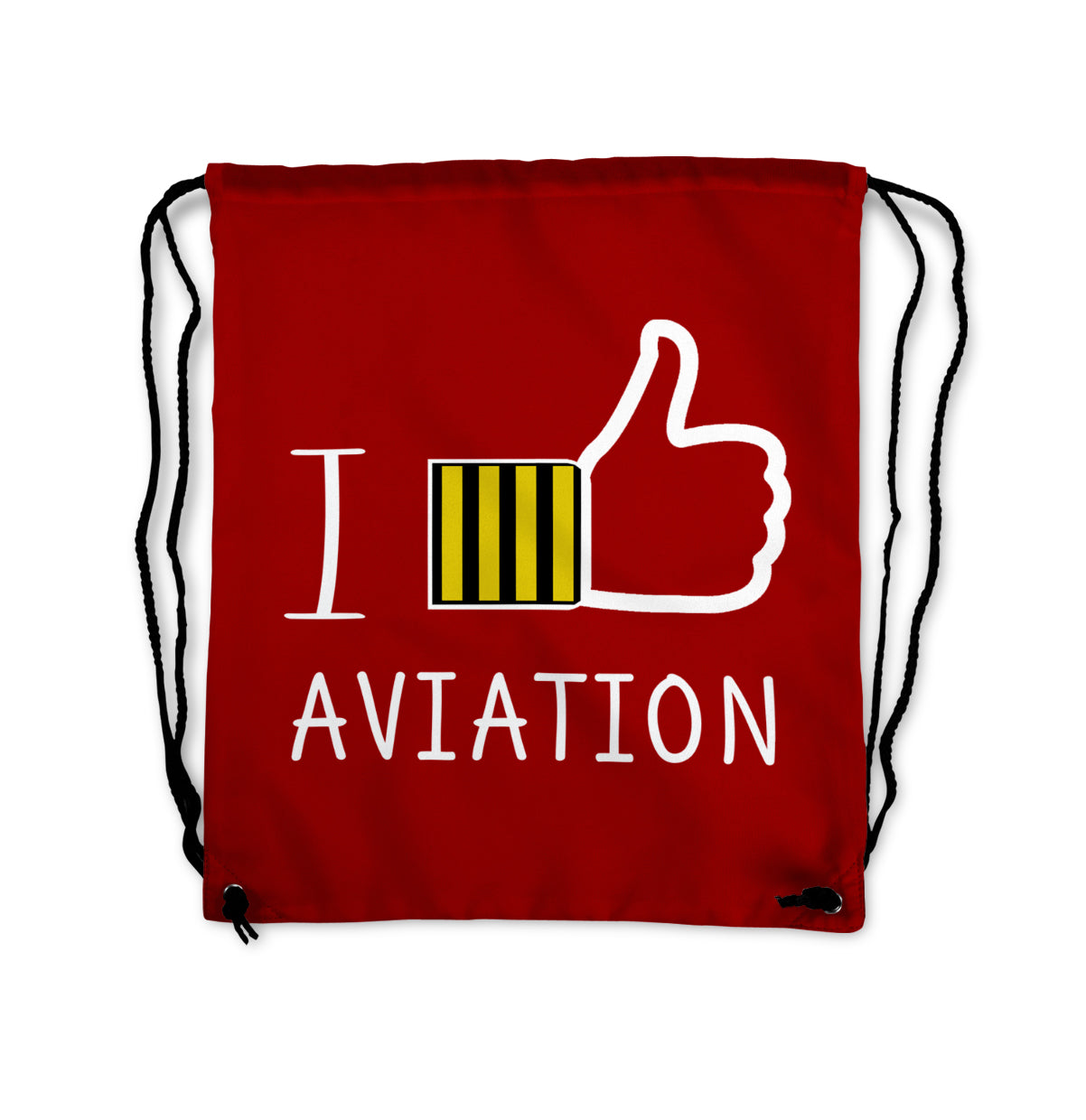 I Like Aviation Designed Drawstring Bags