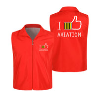 Thumbnail for I Like Aviation Designed Thin Style Vests