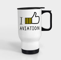 Thumbnail for I Like Aviation Designed Travel Mugs (With Holder)