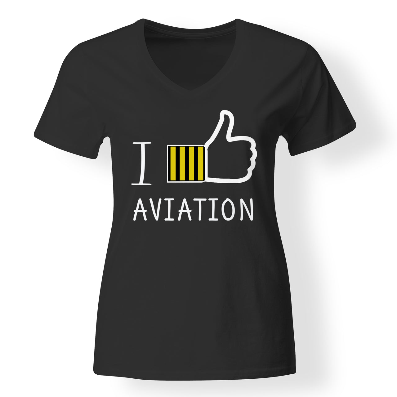 I Like Aviation Designed V-Neck T-Shirts