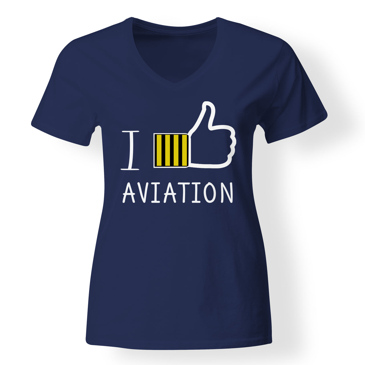 I Like Aviation Designed V-Neck T-Shirts