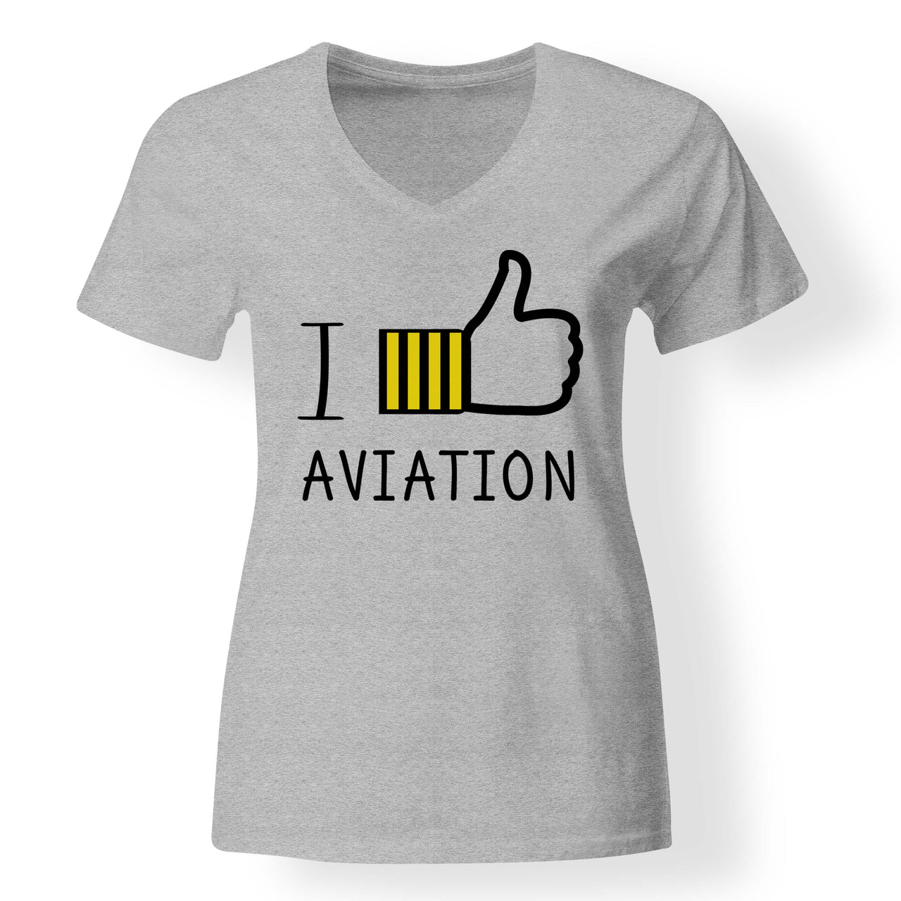 I Like Aviation Designed V-Neck T-Shirts