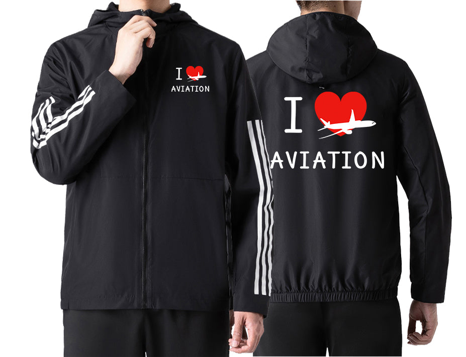 I Love Aviation Designed Sport Style Jackets