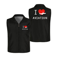 Thumbnail for I Love Aviation Designed Thin Style Vests