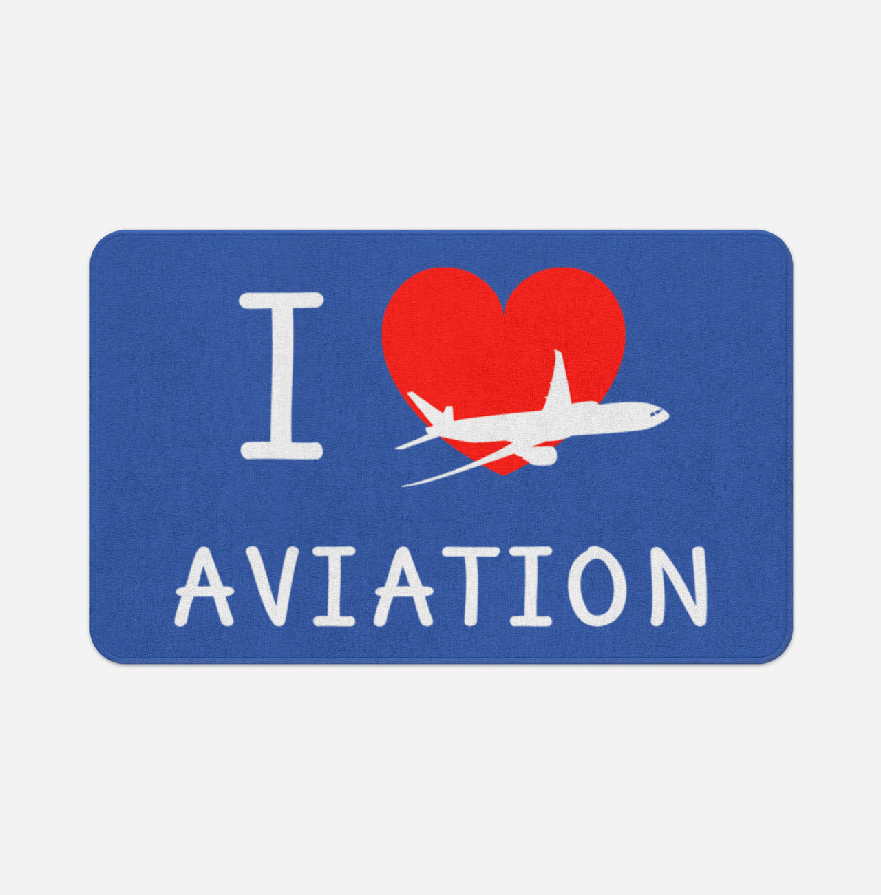 I Love Aviation Designed Bath Mats