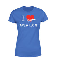 Thumbnail for I Love Aviation Designed Women T-Shirts