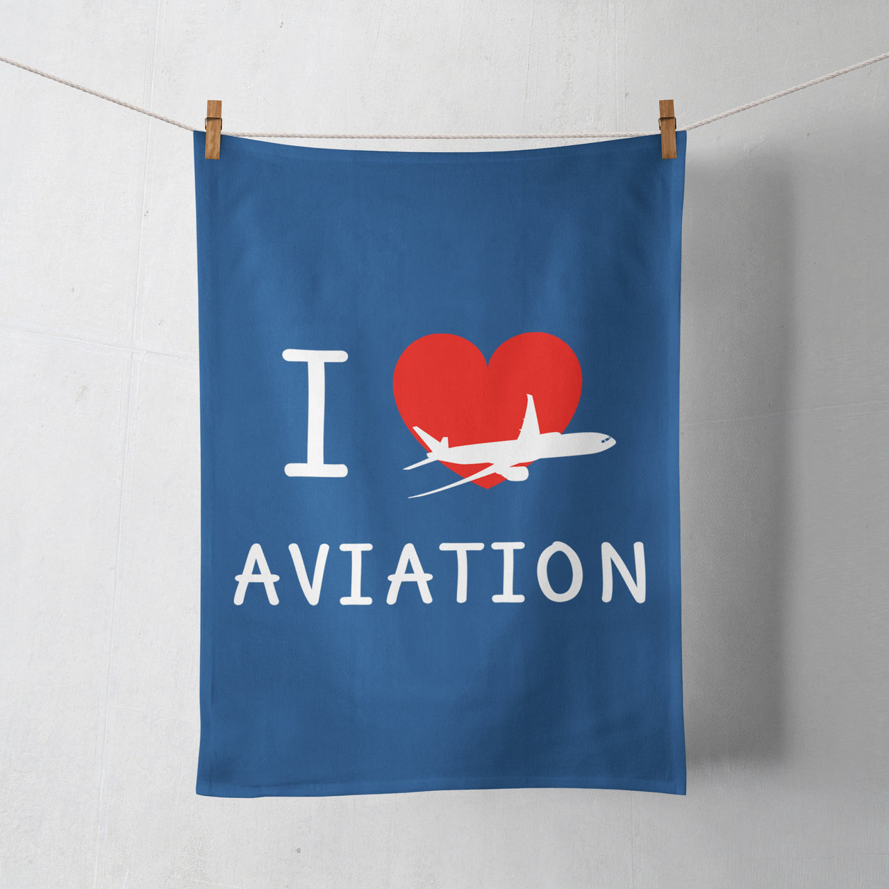 I Love Aviation Designed Towels