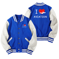 Thumbnail for I Love Aviation Designed Baseball Style Jackets