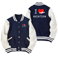 Thumbnail for I Love Aviation Designed Baseball Style Jackets
