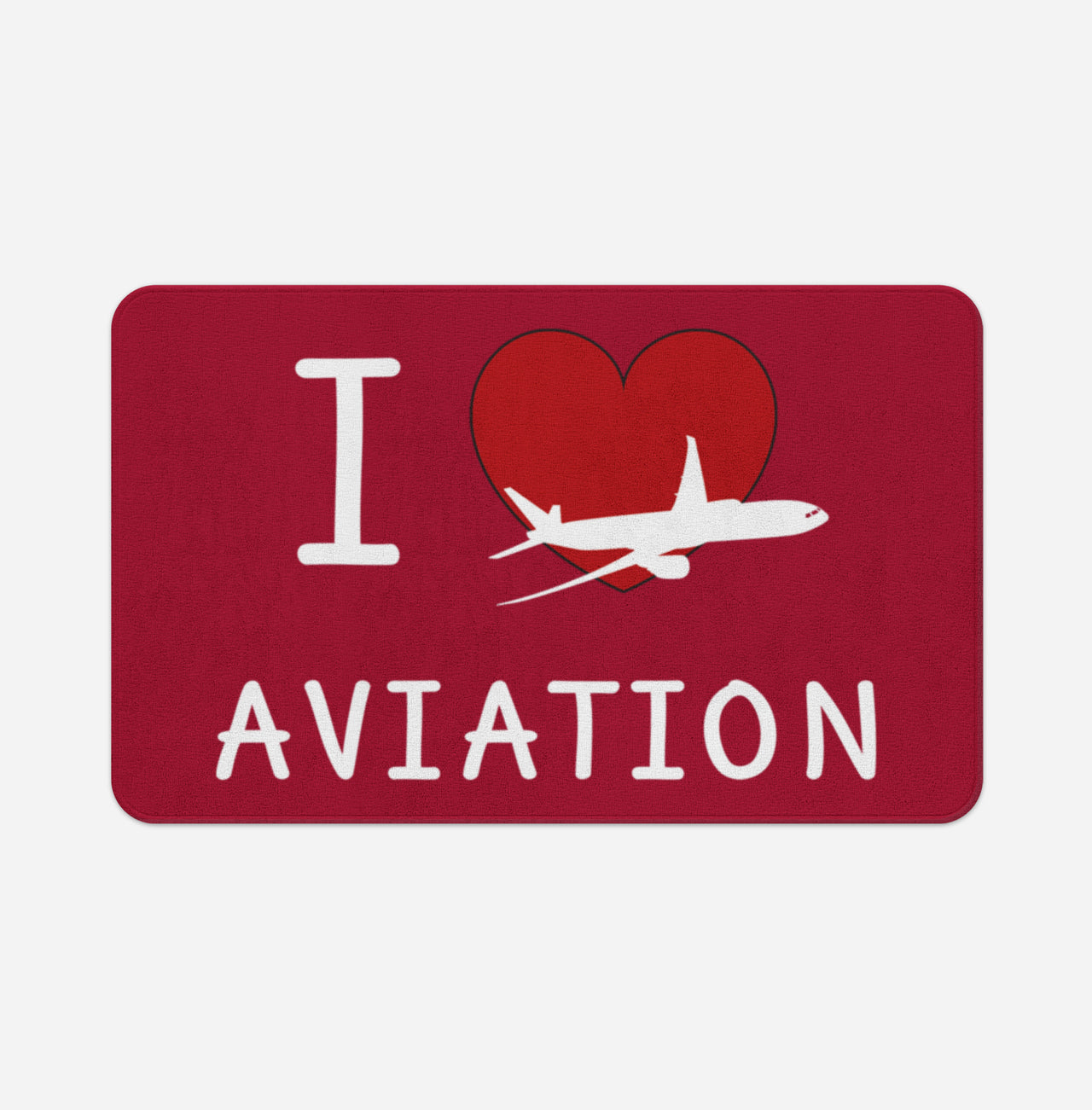 I Love Aviation Designed Bath Mats