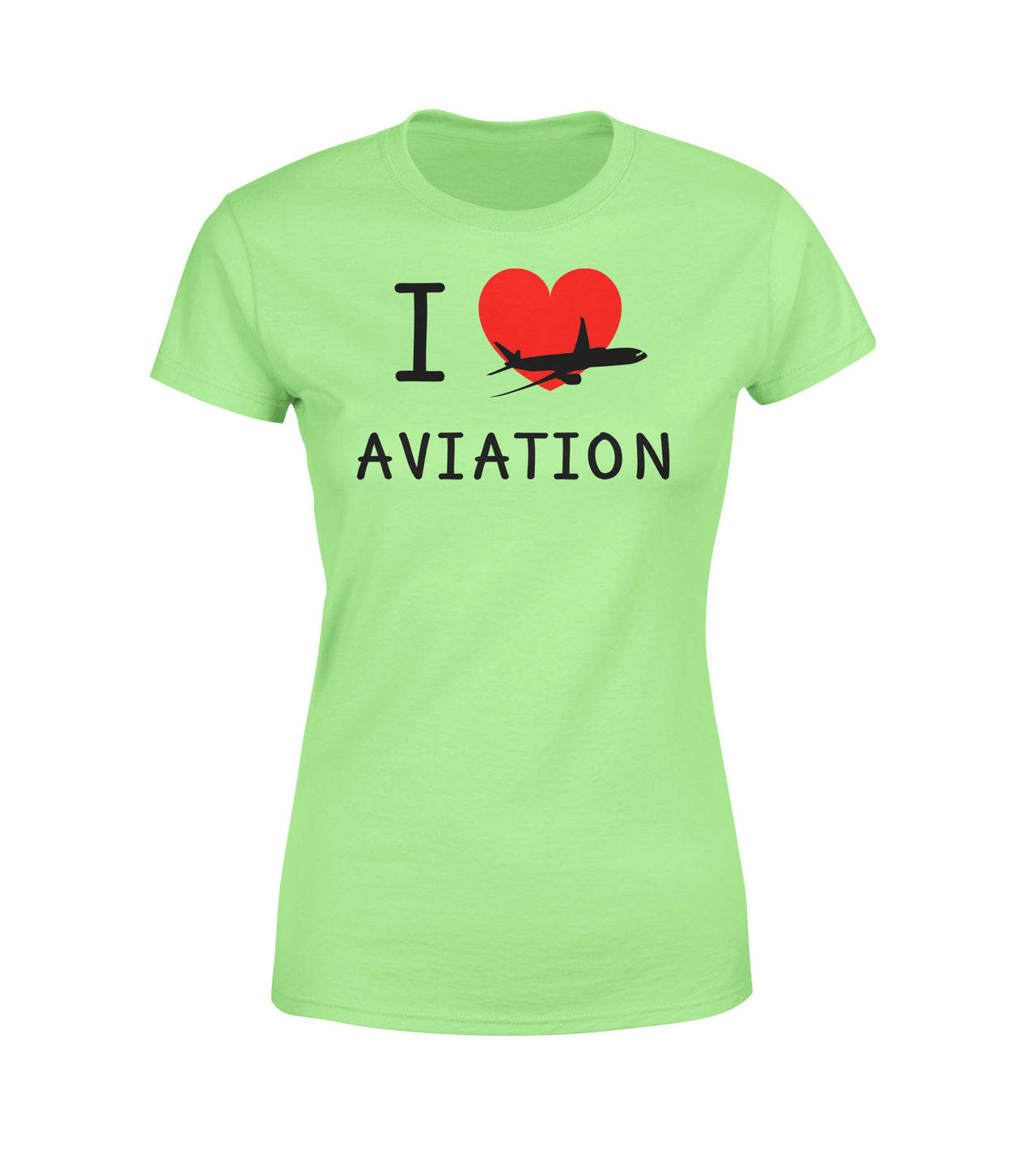 I Love Aviation Designed Women T-Shirts